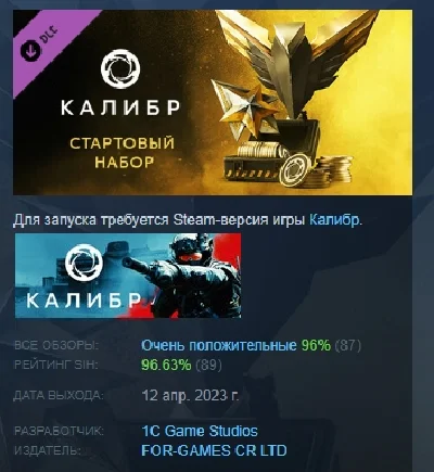 Калибр: Стартовый набор Caliber Starter Pack💎DLC STEAM
