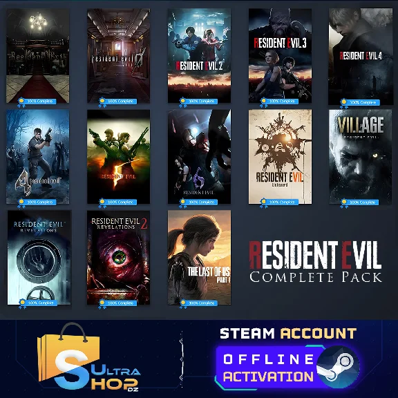 🎮 Resident Evil All Parts (13 Games) - Steam Offline ⚡