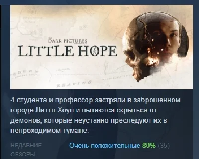 The Dark Pictures Anthology: Little Hope 💎STEAM РОССИЯ