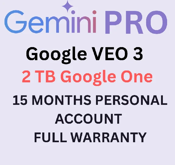 Google AI Gemini Pro| 15 months| PRIVATE AC| WARRANTY