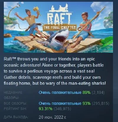 Raft 💎 АВТОДОСТАВКА STEAM РОССИЯ