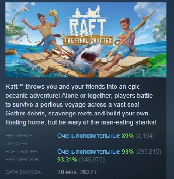 Raft 💎 АВТОДОСТАВКА STEAM РОССИЯ