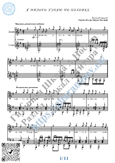 Ya milogo uznayu po pohodke (Vocals Guitar Sheet music)