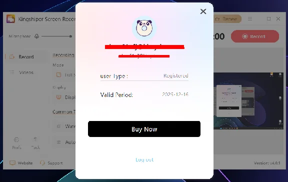 🔰 Kingshiper Screen Recorder 🔑 Счет 6 месяцев 🚀