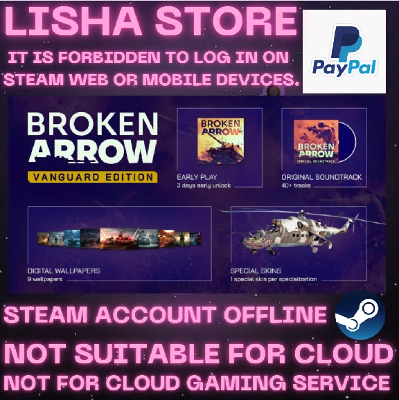 Broken Arrow Vanguard Edition Steam Offline Paypal