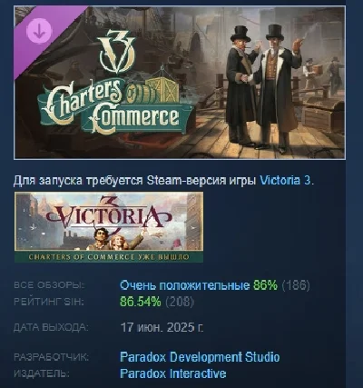Victoria 3: Charters of Commerce DLC STEAM РОССИЯ