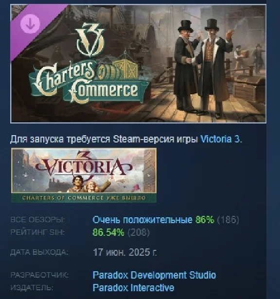 Victoria 3: Charters of Commerce DLC STEAM РОССИЯ