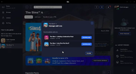 THE SIMS 4 + 2 ADDITIONS PC/MAC CHANGE MAIL
