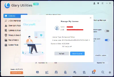🥏 Glary Utilities PRO 🔑 1 Year License Key 22.06.2026