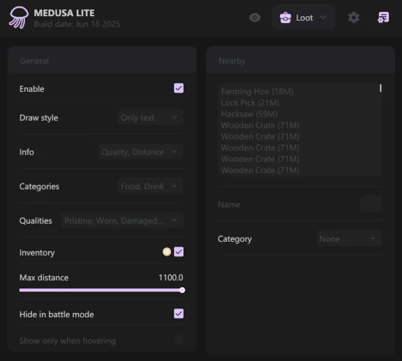 Buy Medusa Lite cheat for DayZ game with Wallhack, ESP