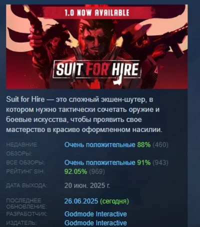Suit for Hire  АВТОДОСТАВКА STEAM  РОССИЯ