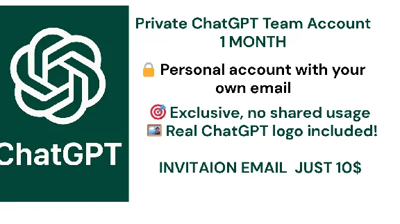 🎯 Get Your Own ChatGPT Team Account – 100% Private! 🚀