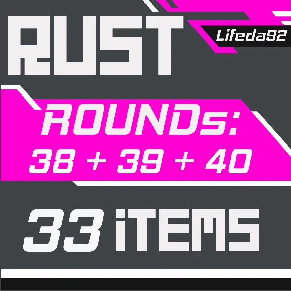 🔥 RUST SKINS✦TWITCH DROPS✦Round 38+39+40✦ 33 ITEMS +🎁