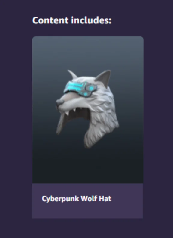 ⭐️ Roblox: Cyberpunk Wolf Hat Drop #1 🔑