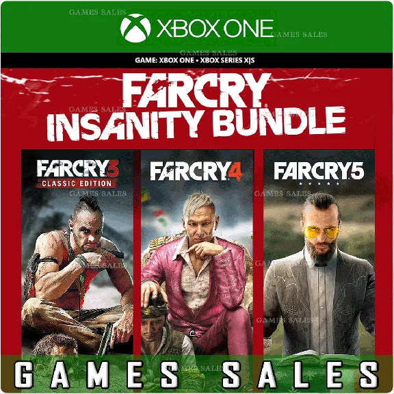 ✅❤️FAR CRY INSANITY BUNDLE(3+4+5)❤️XBOX ONE|XS🔑KEY✅