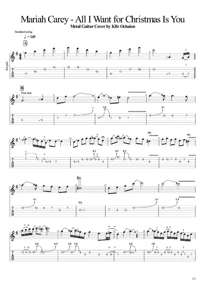 Tabs Kfir Ochaion - All I Want for Christmas Is You