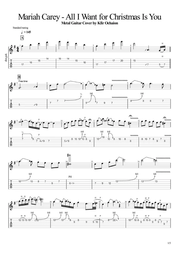 Tabs Kfir Ochaion - All I Want for Christmas Is You