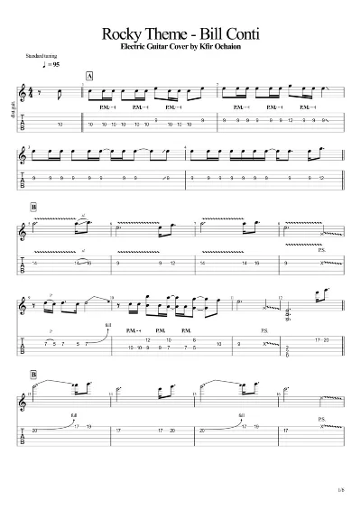 Tabs Kfir Ochaion - Rocky - Bill Conti - Gonna Fly Now