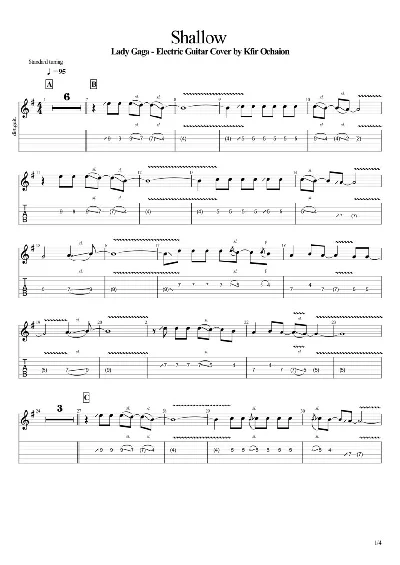 Tabs Kfir Ochaion - Lady Gaga - Shallow
