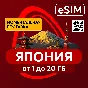 eSIM - Туристическая  сим карта - Япония