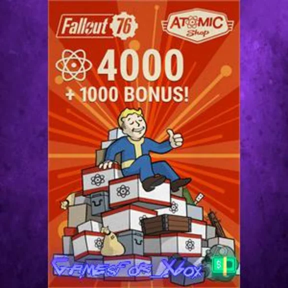 Fallout 76 4000 +1000 Bonus Atoms XBOX DLC