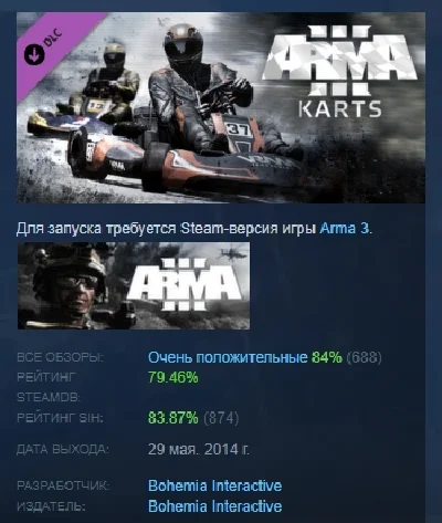 Arma 3 Karts АВТОДОСТАВКА DLC STEAM РОССИЯ
