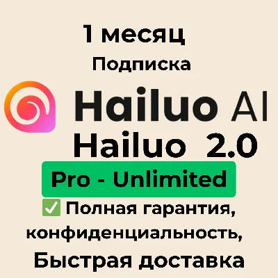 Подписка Hailuo 2.0 Unlimited на ваш аккаунт + Быстро