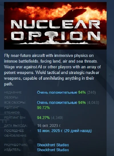 Nuclear Option 💎 STEAM GIFT RUSSIA