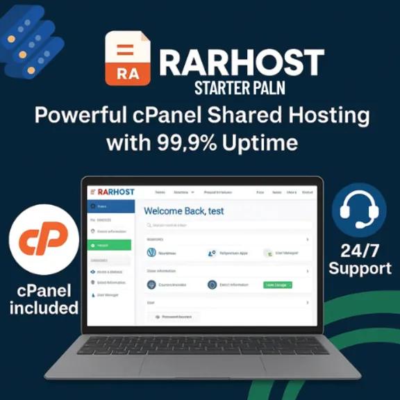 RARHost Starter – Lifetime cPanel Hosting (10GB NVMe)