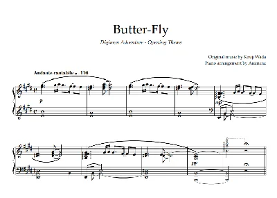 Sheet Animenz - Butter-Fly – Digimon Adventure OP