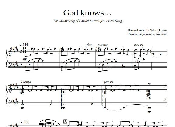 Animenz - God knows – The Melancholy of Suzumiya Haruhi