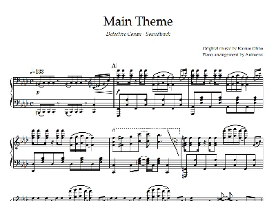 Sheet Animenz - Main Theme – Detective Conan OST