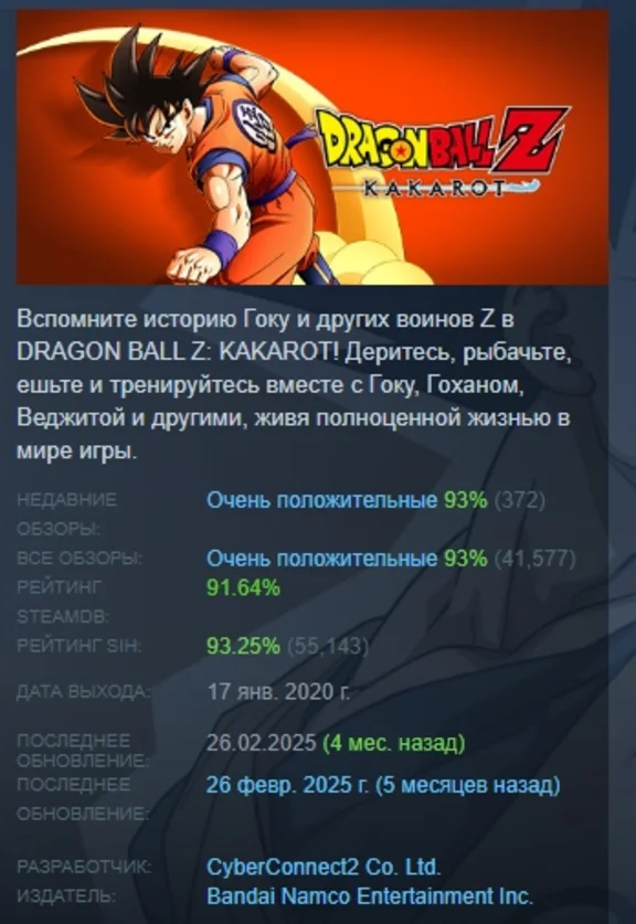 DRAGON BALL Z: KAKAROT Deluxe Edition STEAM РОССИЯ