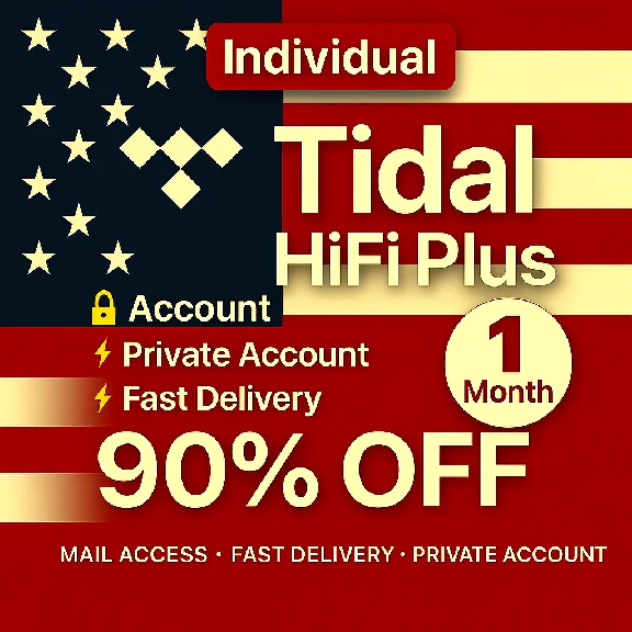 TIDAL 🇺🇸 – Individual HiFi Plus | 1M | Global ✅🌍 PRO