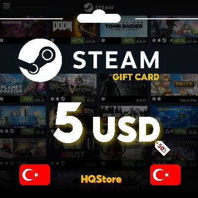 ⭐STEAM CÜZDAN HEDİYE KARTI 5$ TÜRKİYE KODU OTOMATİK