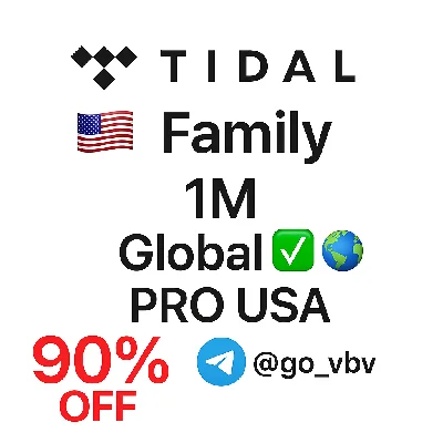 TIDAL 🇺🇸 – Family HiFi Plus | 1M | Global ✅🌍 PRO USA