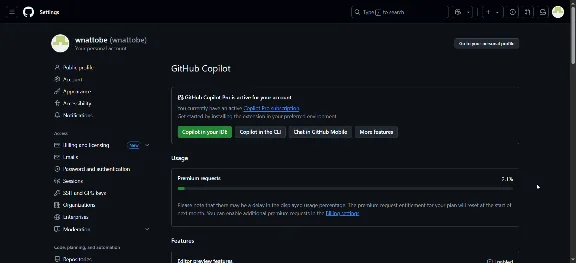 ⭐️Github Copilot Pro Personal Account 1 Month