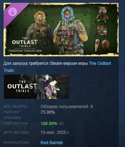 The Outlast Trials - Terrified Toddler Pack DLC STEAM