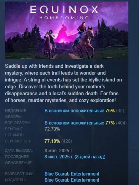 Equinox: Homecoming АВТОДОСТАВКА STEAM РОССИЯ