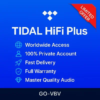 TIDAL 🇺🇸 – Individual HiFi Plus | 1M | Global ✅🌍 PRO