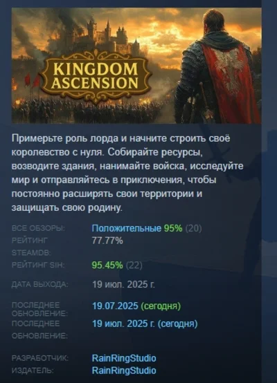 Вознесение Царства АВТОДОСТАВКА STEAM РОССИЯ