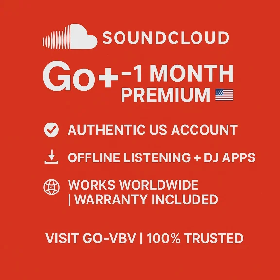 🎵 SoundCloud Go+ | 1 Month 🇺🇸 US Account | Global ✅