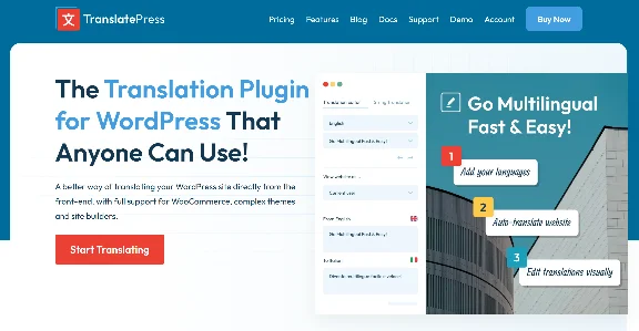 TranslatePress Pro license for one year