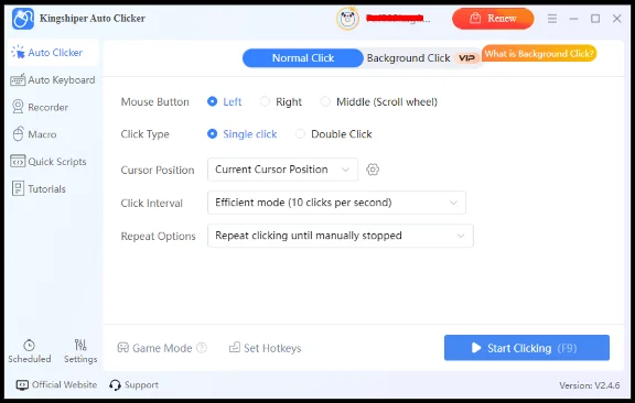 🔰 Kingshiper Auto Clicker 🔑 Счет 6 месяцев 🚀