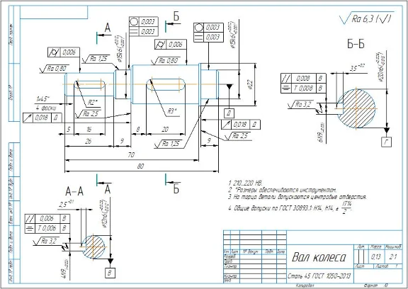 Route maps for manufacturing the wheel shaft part