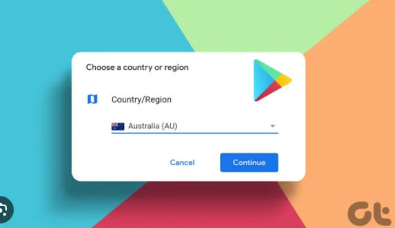 Google Play Store region changes