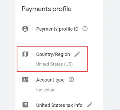 Google Play Store region changes