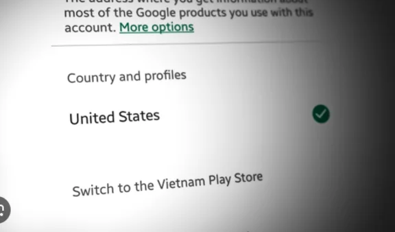 Google Play Store region changes
