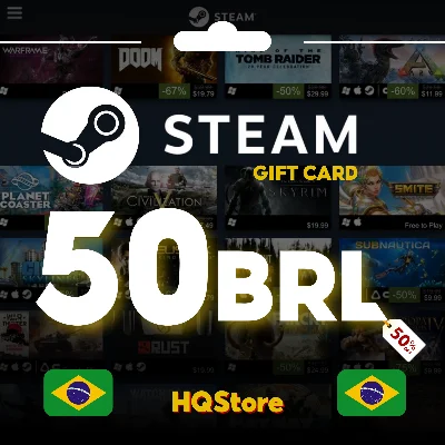 ⭐STEAM GIFT CARD 50 RBL BRAZIL AUTO BEST FEE