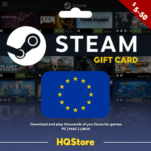 ⭐STEAM GIFT CARD 5-10-20-30-50 EUR  EU AUTO BEST FEE